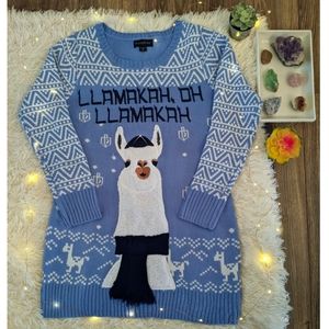 Llama Hanukkah Chanukah Ugly Holiday Sweater